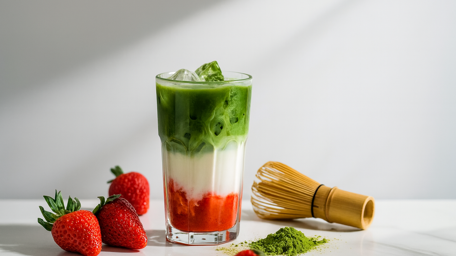 Der perfekte Iced Strawberry Matcha: 5 Schritte