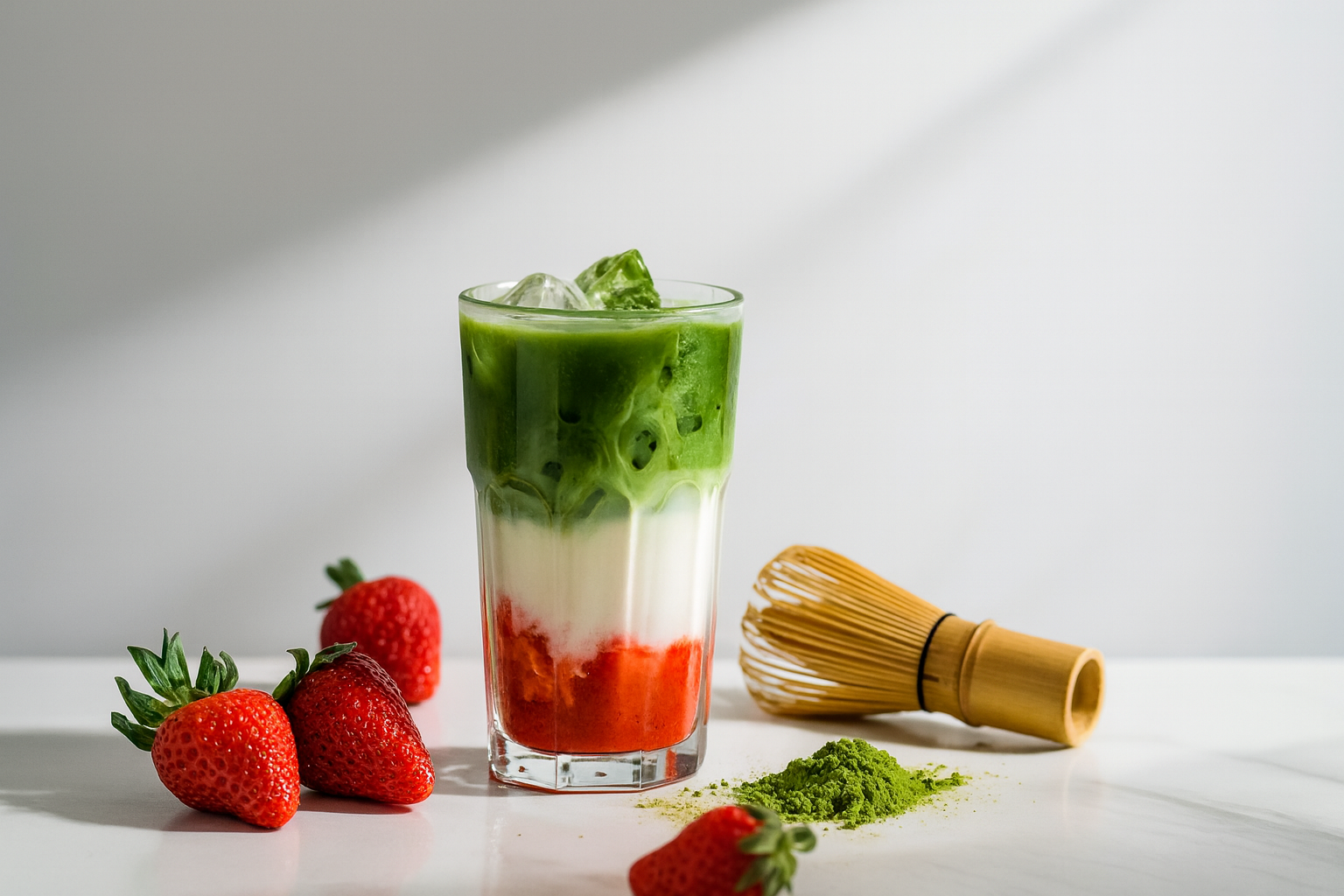 Der perfekte Iced Strawberry Matcha: 5 Schritte